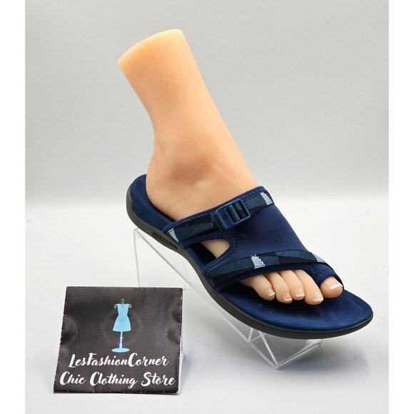 Merrell Women's Navy Blue District 3 Sandal Thong Sz 5 Flip-Flop Slip-On Sz 11 2 - Picture 14 of 16